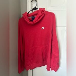 Red nike cowl neck sweatshirt
